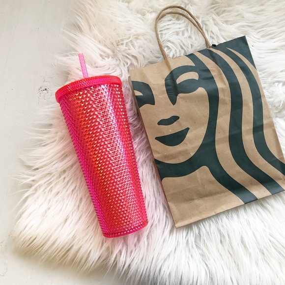 Starbucks Hot Neon Pink studded tumbler - Picture 2 of 5